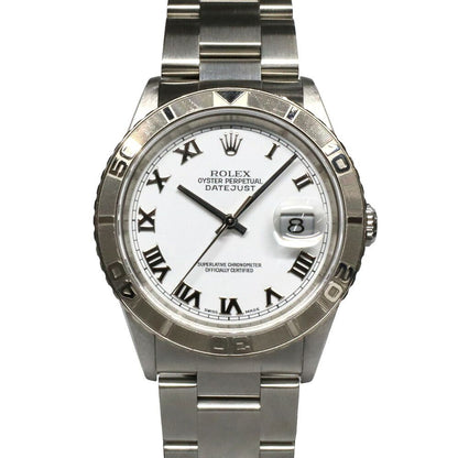 Rolex Datejust Thunderbird Number White Roman WG SS Automatic Watch