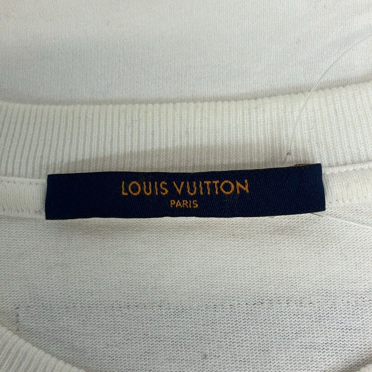 Louis Vuitton Short Sleeve T-Shirt M White Navy Multi Crew — view 3