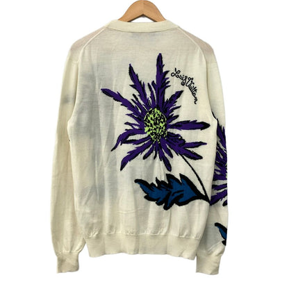 Louis Vuitton Long Sleeve Sweater M White Light Purple Multi Crew — view 2