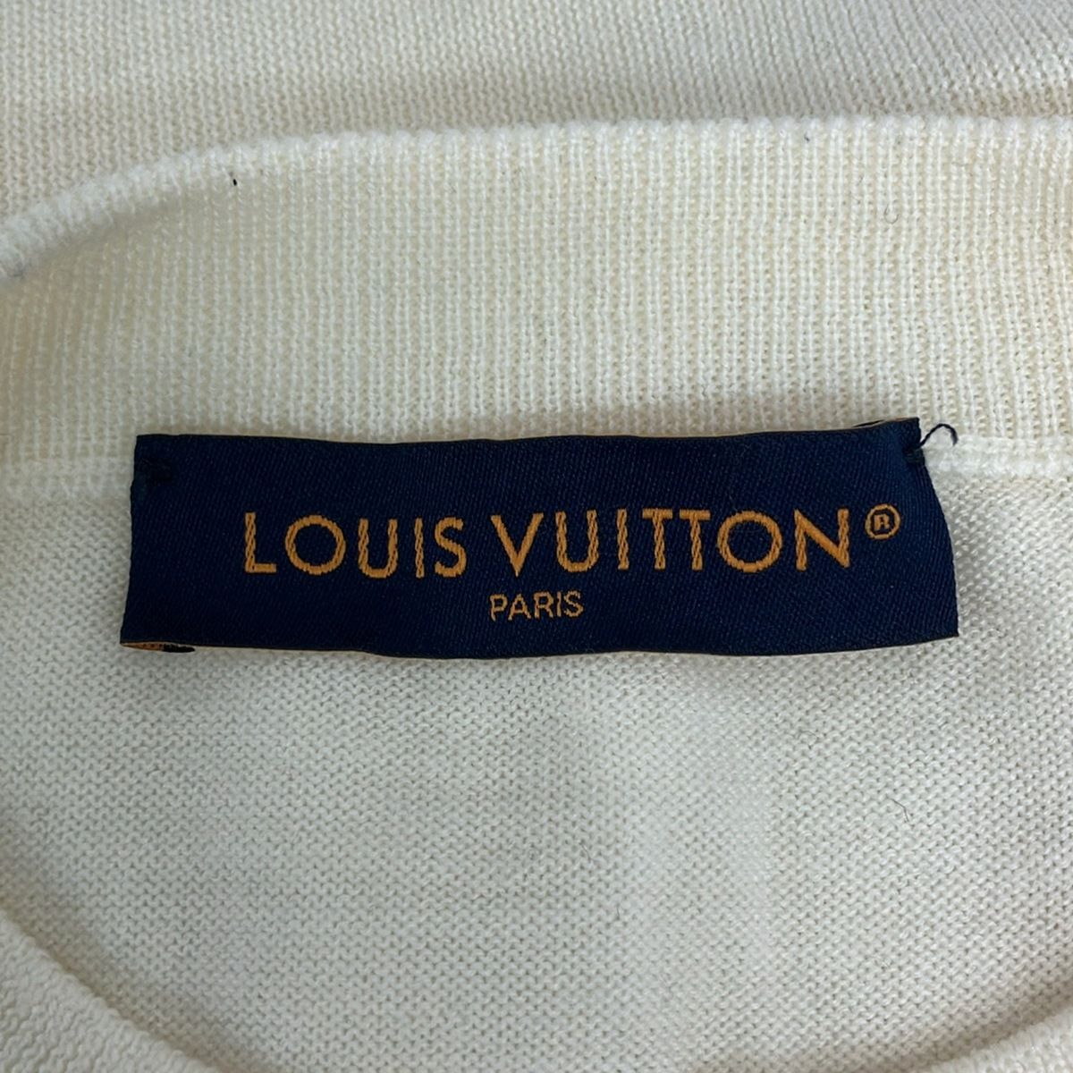 Louis Vuitton Long Sleeve Sweater M White Light Purple Multi Crew — view 3