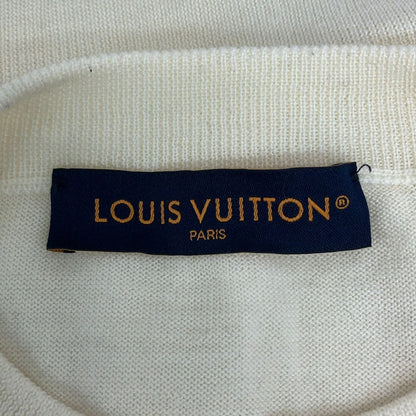 Louis Vuitton Long Sleeve Sweater M White Light Purple Multi Crew — view 3