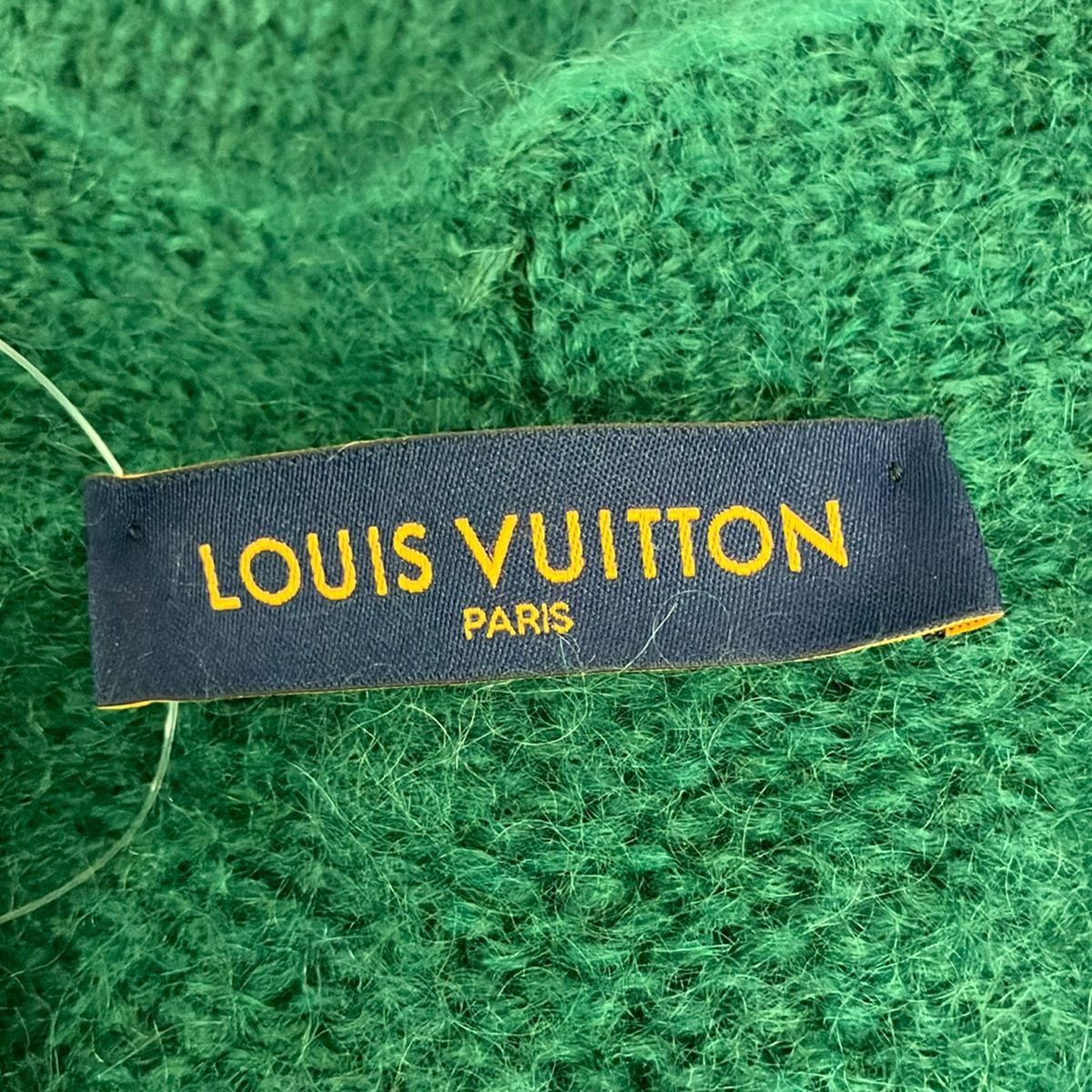 Louis Vuitton Cardigan S Dark Green White Multi Long Sleeve Mohair — view 3