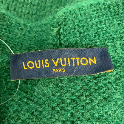 Louis Vuitton Cardigan S Dark Green White Multi Long Sleeve Mohair — view 3