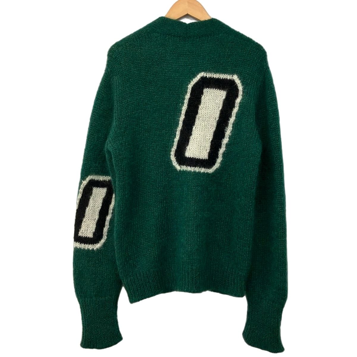 Louis Vuitton Cardigan S Dark Green White Multi Long Sleeve Mohair — view 2