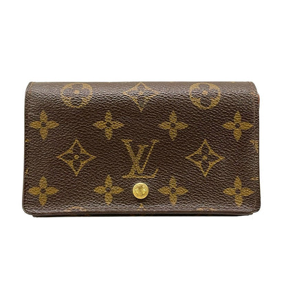 Louis Vuitton Bifold Wallet Monogram Porte Monet Viet Tresor Leather