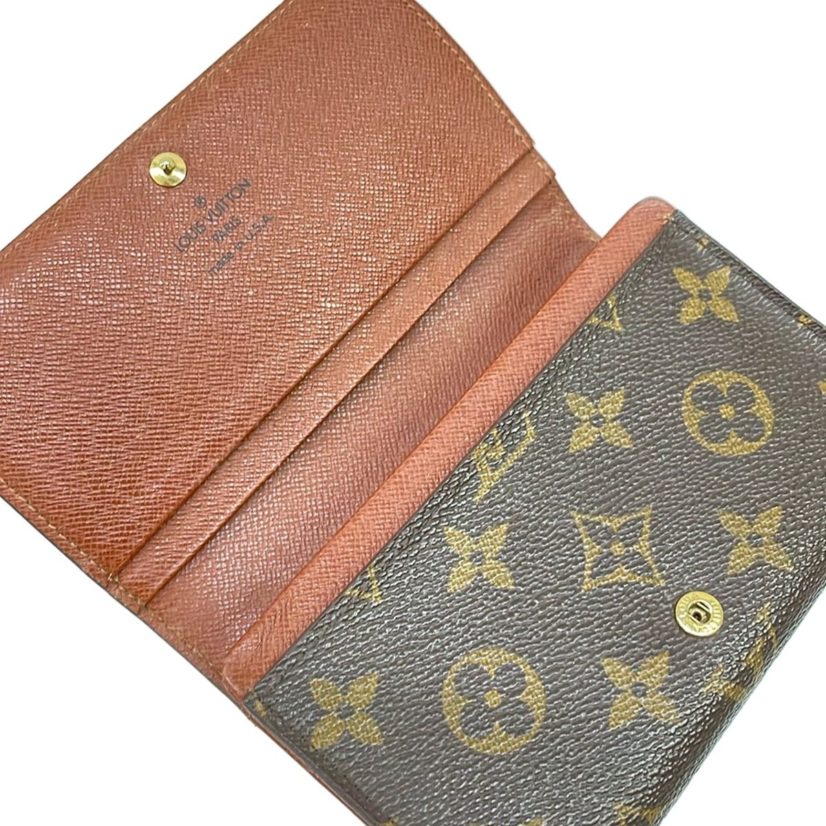 Louis Vuitton Bifold Wallet Monogram Porte Monet Viet Tresor Leather — view 3