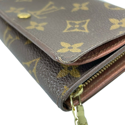 Louis Vuitton Bifold Wallet Monogram Porte Monet Viet Tresor Leather — view 7