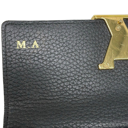 Louis Vuitton Wallet Capucines Portefeuille Noir Initial Leather — view 9