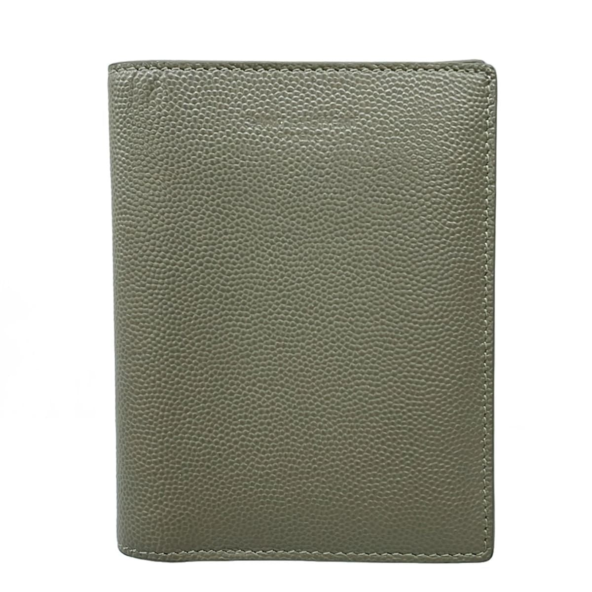 Saint Laurent Paris Card Case Khaki Leather