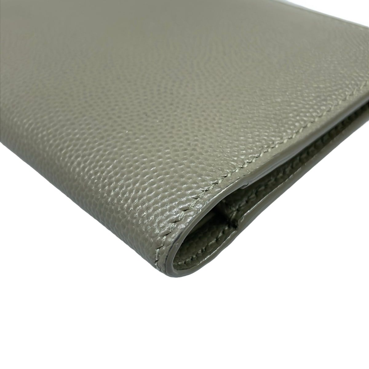 Saint Laurent Paris Card Case Khaki Leather — view 5
