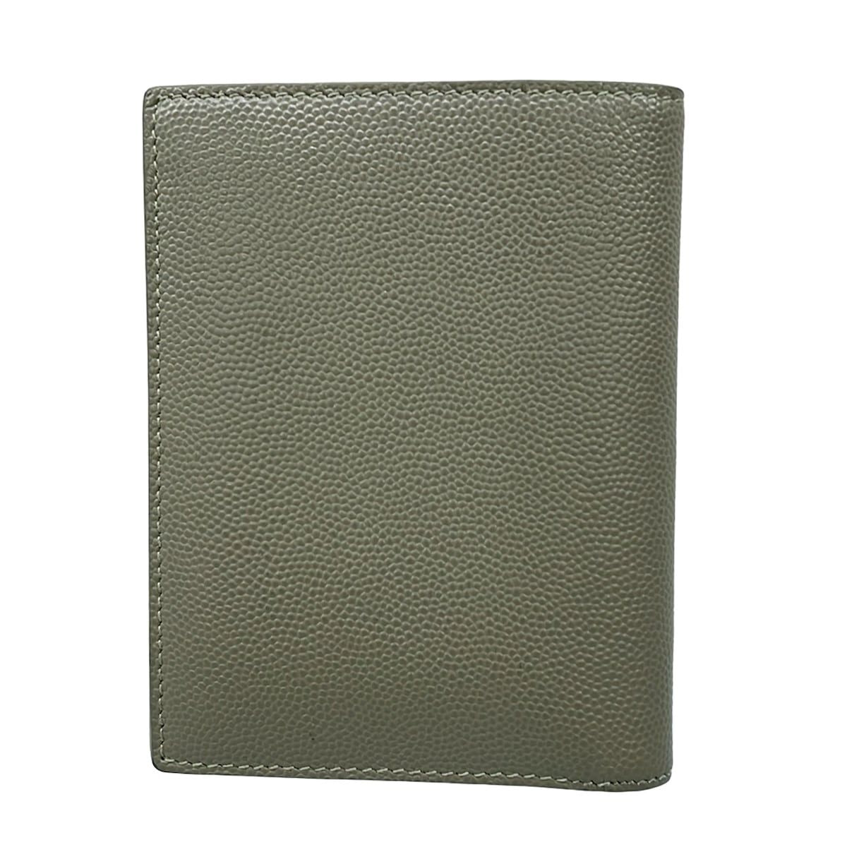 Saint Laurent Paris Card Case Khaki Leather — view 2
