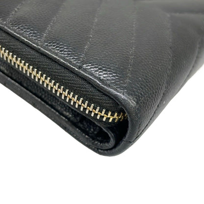 Saint Laurent Paris Bifold Wallet Monogram Compact Zip Black Zip Around Leather — view 7