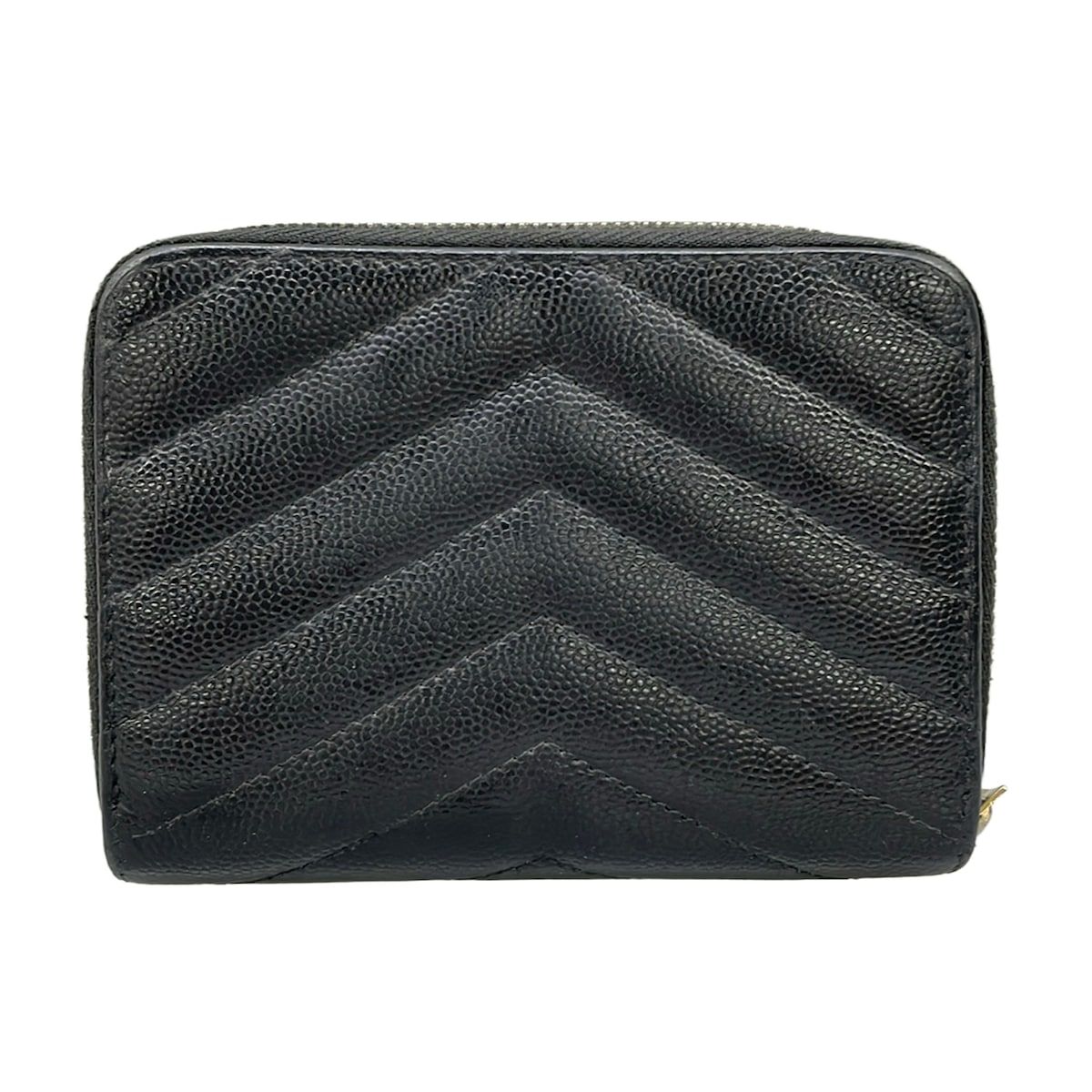 Saint Laurent Paris Bifold Wallet Monogram Compact Zip Black Zip Around Leather — view 2