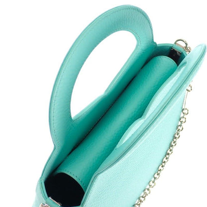 Tiffany & Co Return to Tote Bag 2-Way Hand Shoulder Leather Blue Silver — view 6