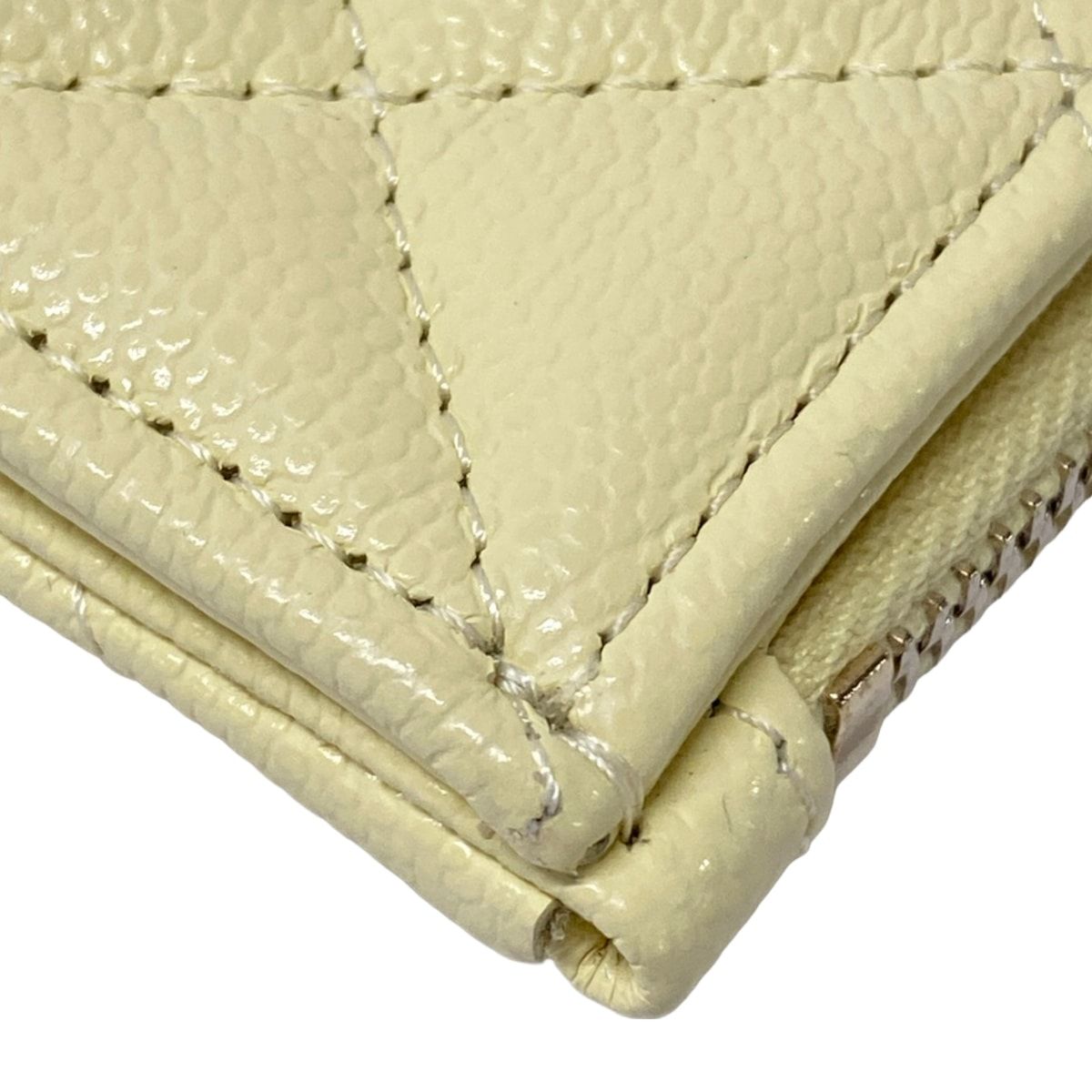Chanel Coin Case Quilted Light Yellow Card Included — view 5