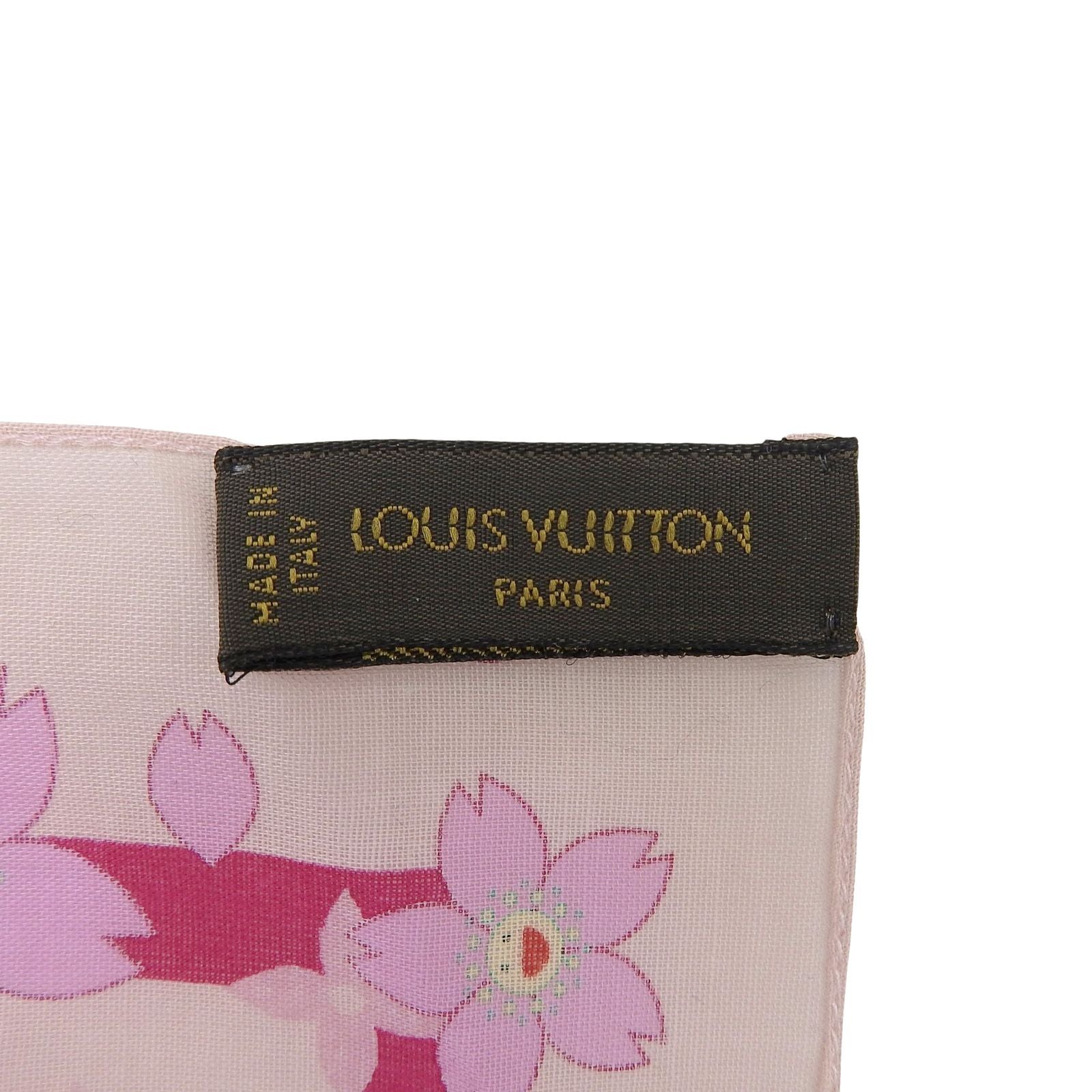 Louis Vuitton Murakami Takashi Cotton 100% Monogram Cherry Blossom Scarf — view 7