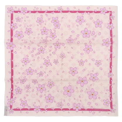Louis Vuitton Murakami Takashi Cotton 100% Monogram Cherry Blossom Scarf