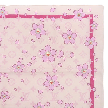 Louis Vuitton Murakami Takashi Cotton 100% Monogram Cherry Blossom Scarf — view 3