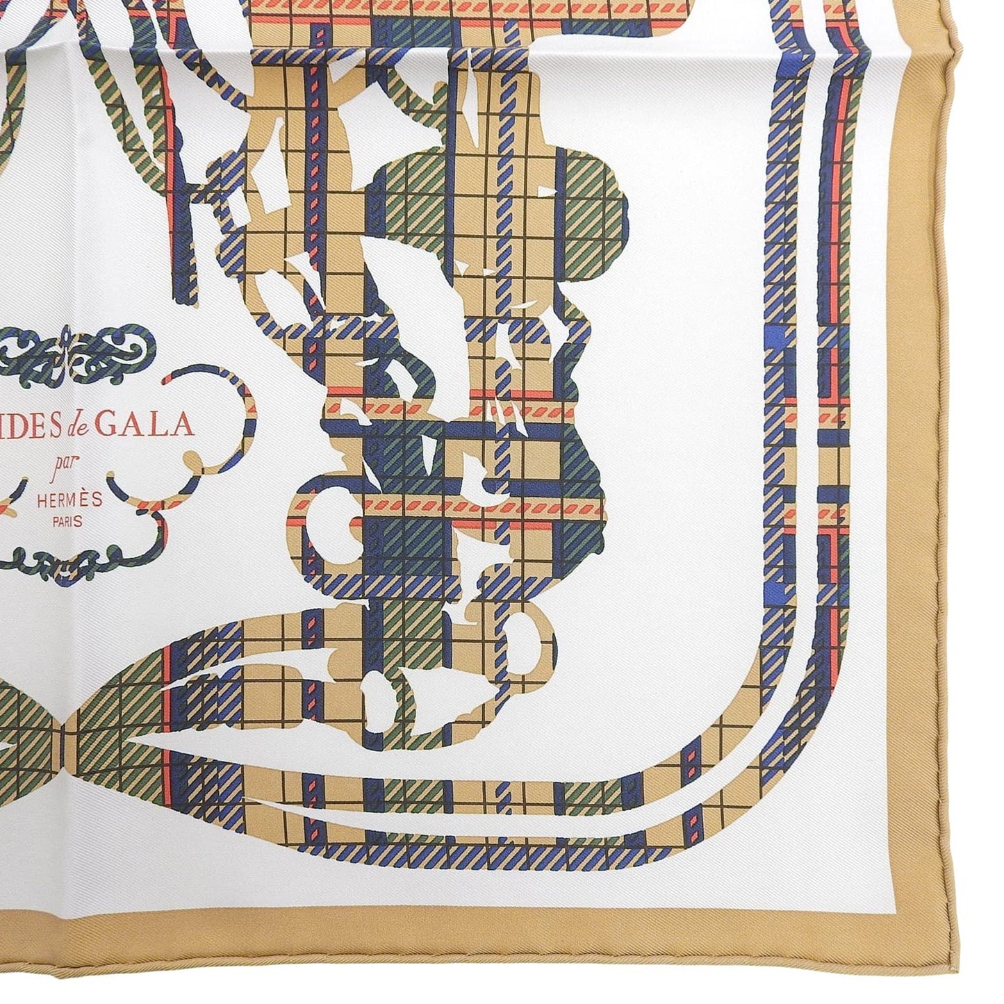 Hermes Carre 45 Brides de Gala Ceremonial Bridle Silk 100% Scarf Multi — view 5