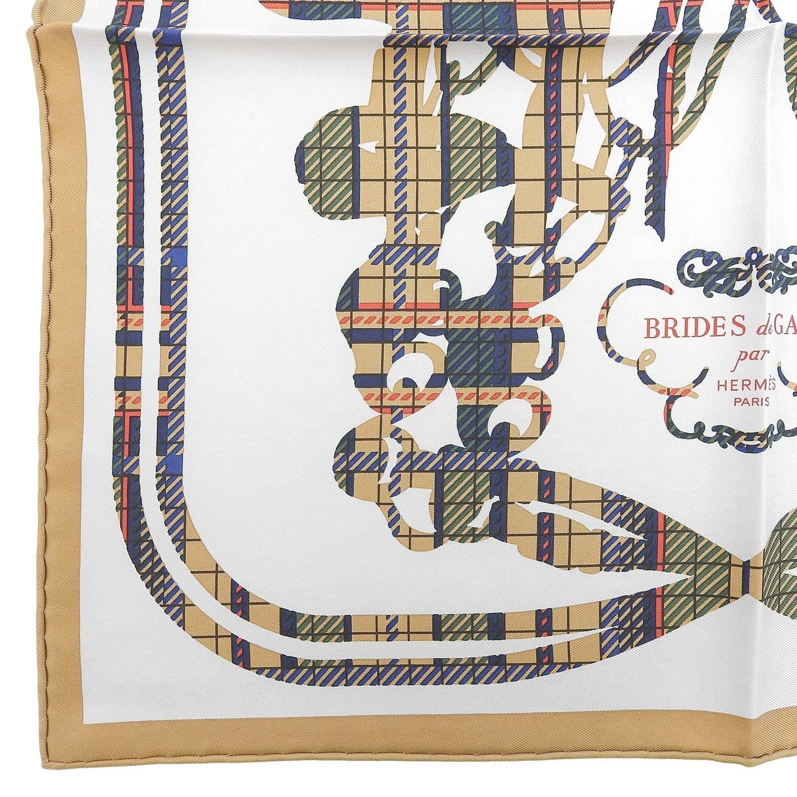 Hermes Carre 45 Brides de Gala Ceremonial Bridle Silk 100% Scarf Multi — view 4