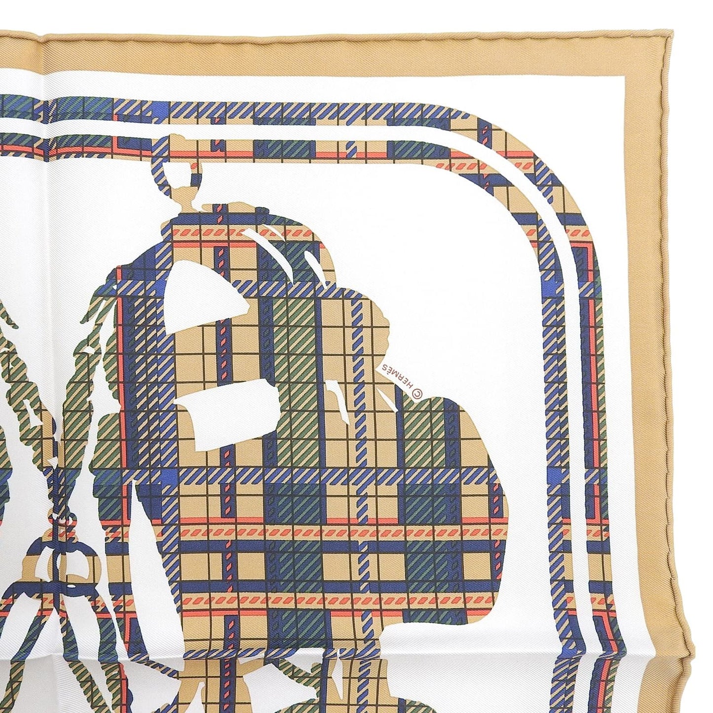Hermes Carre 45 Brides de Gala Ceremonial Bridle Silk 100% Scarf Multi — view 3