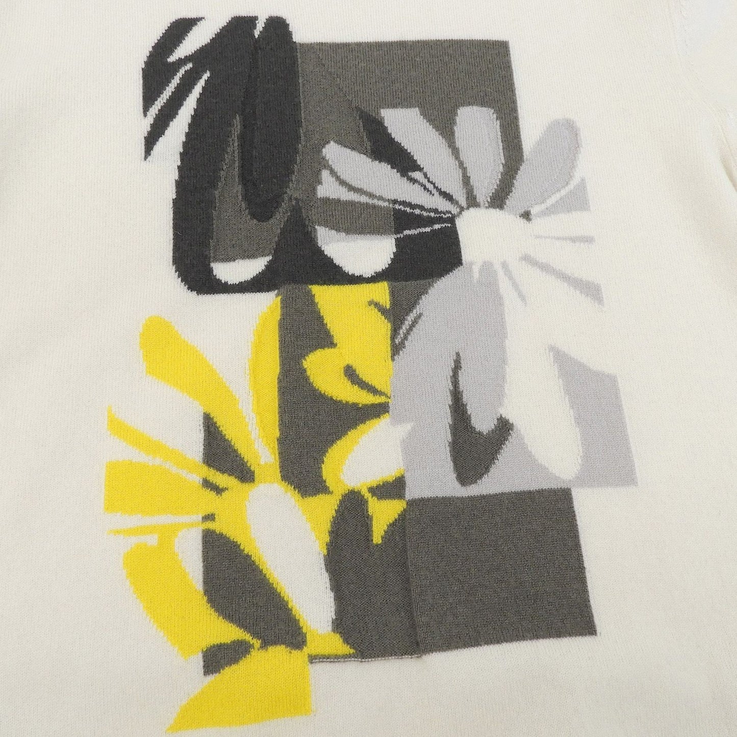 Hermes Cashmere Puzzle Floral Knit Sweater Ivory — view 4