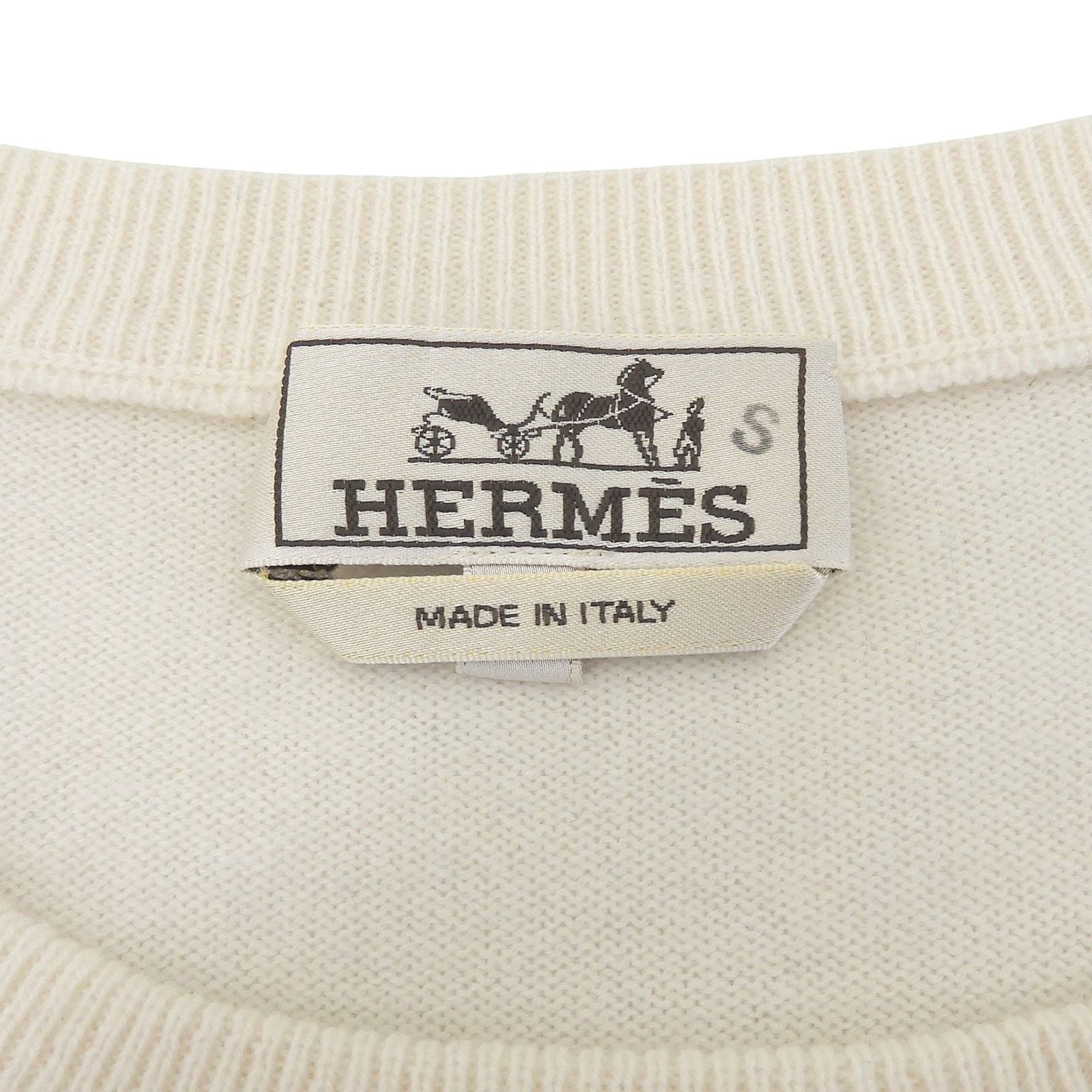 Hermes Cashmere Puzzle Floral Knit Sweater Ivory — view 6