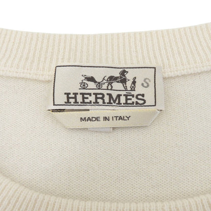 Hermes Cashmere Puzzle Floral Knit Sweater Ivory — view 6