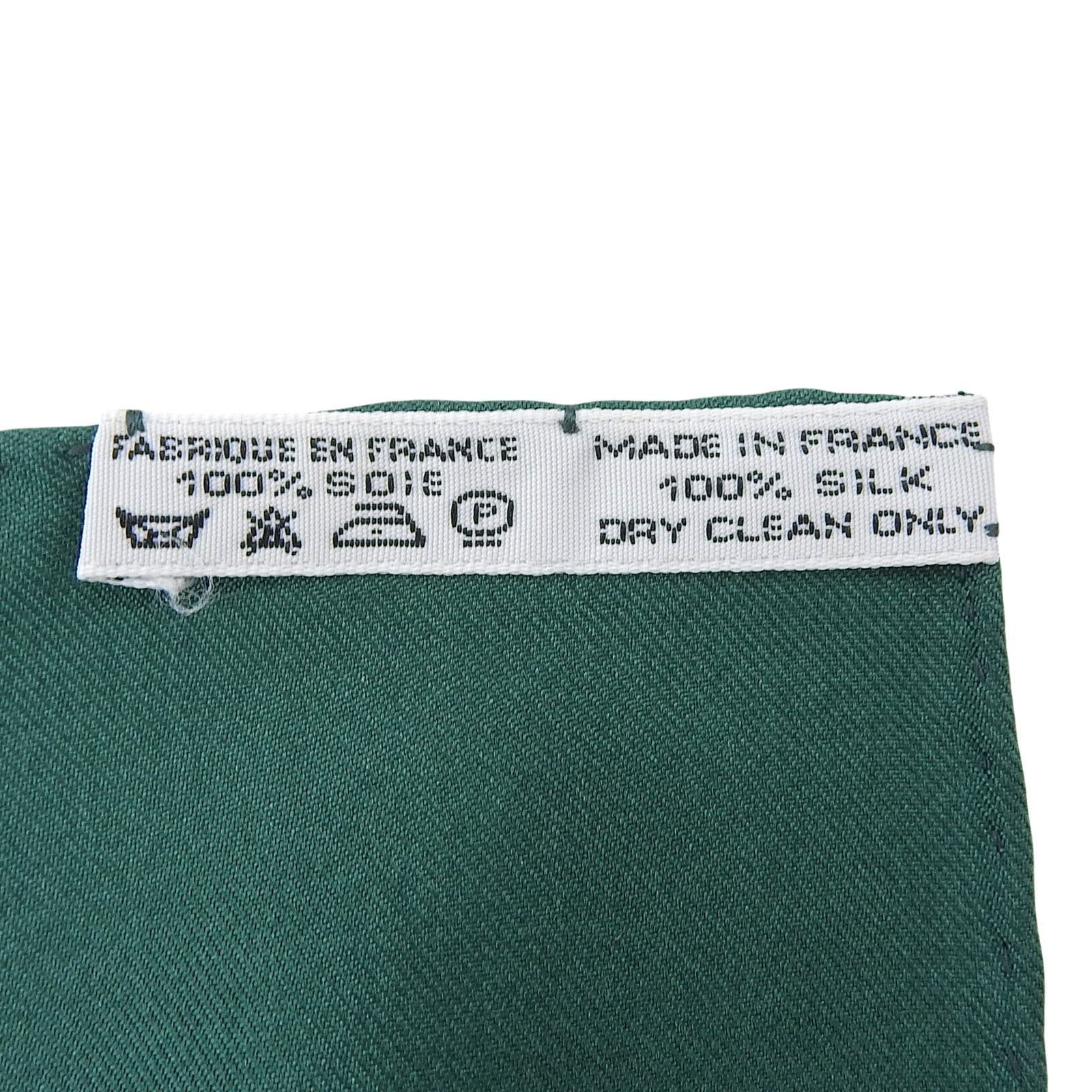 Hermes Carre 90 Brides de Gala Ceremonial Bridle Silk 100% Scarf Green Multi — view 8