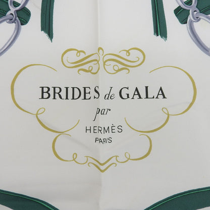 Hermes Carre 90 Brides de Gala Ceremonial Bridle Silk 100% Scarf Green Multi — view 6