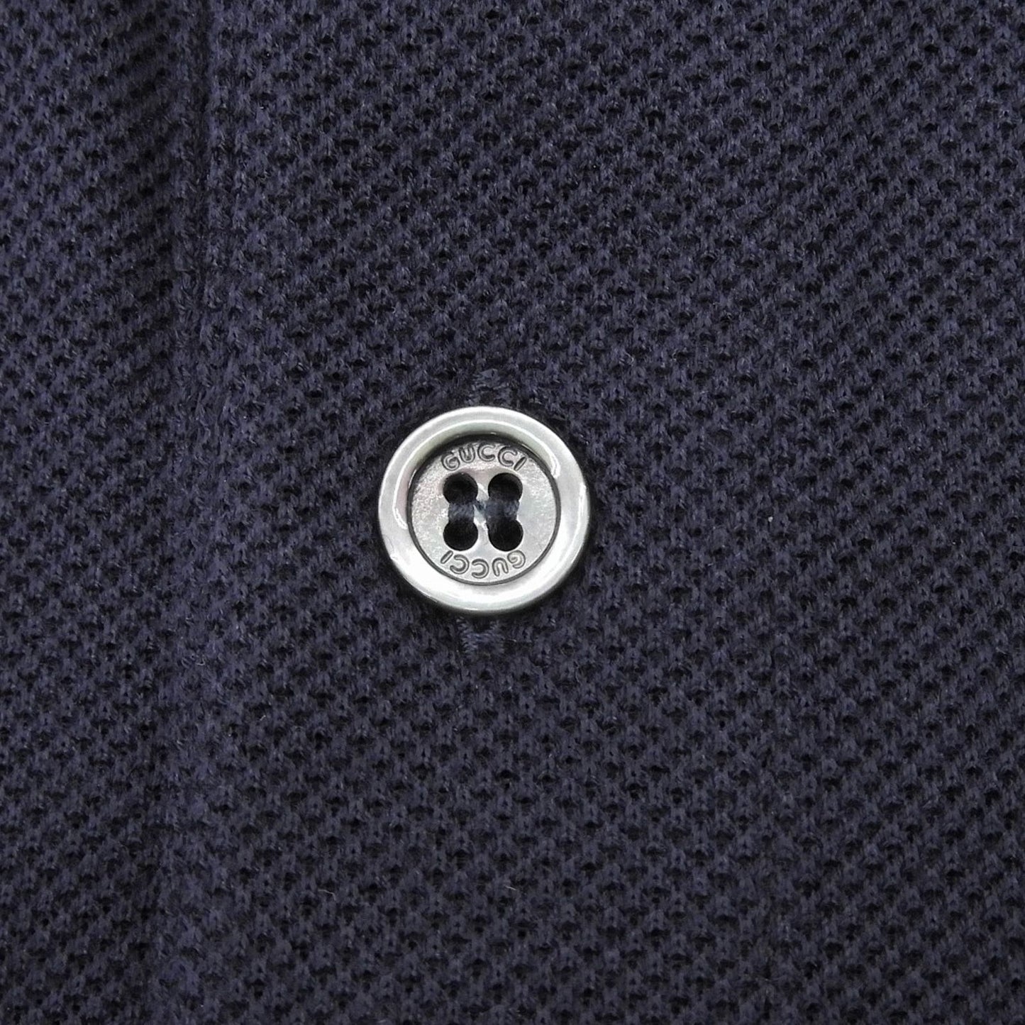 Gucci Cotton Interlocking Buttoned Dragon Embroidery Short Sleeve Polo Shirt — view 5