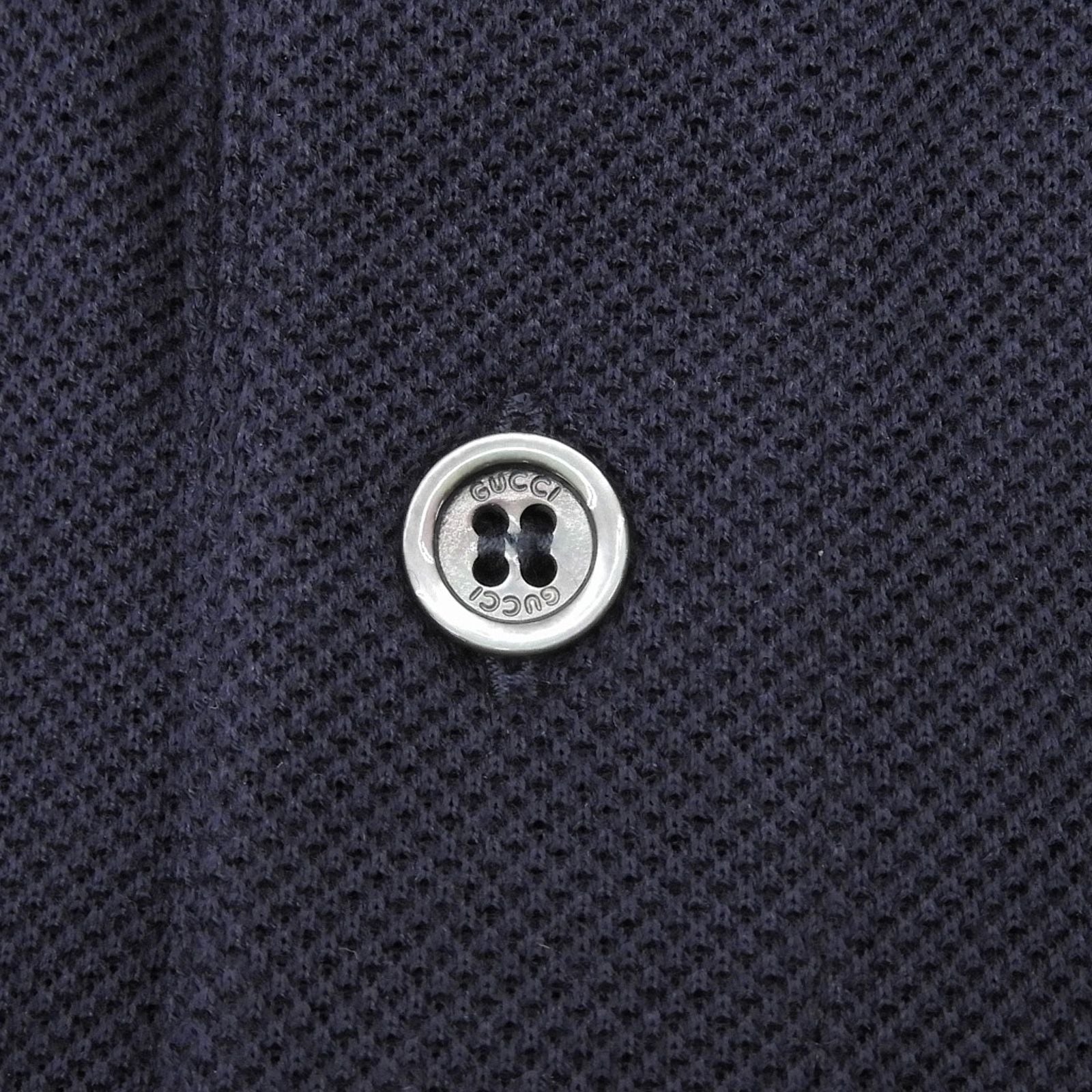 Gucci Cotton Interlocking Buttoned Dragon Embroidery Short Sleeve Polo Shirt — view 5