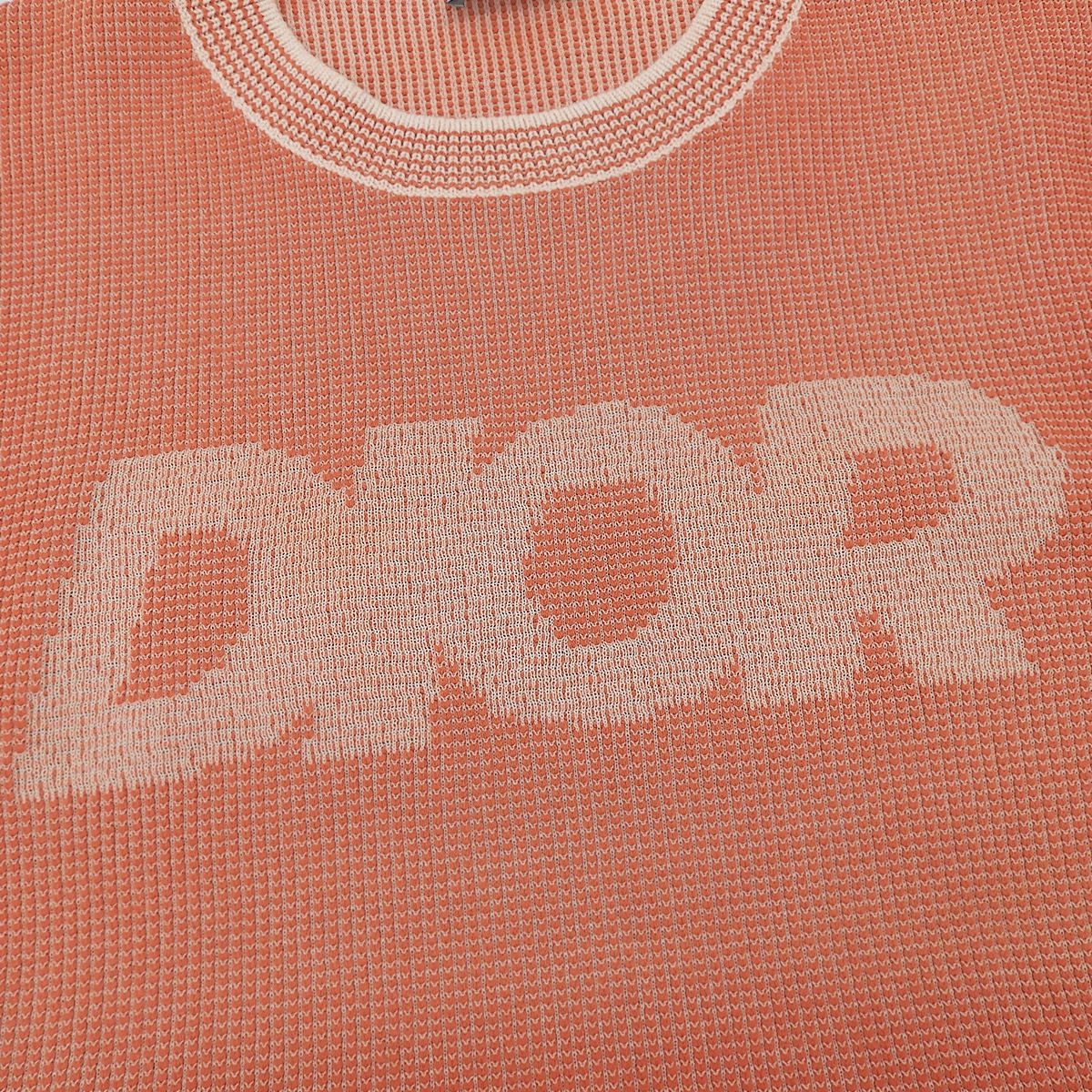 Dior Cotton Logo Summer Short Sleeve Knit Orange White XL Sweater — view 4