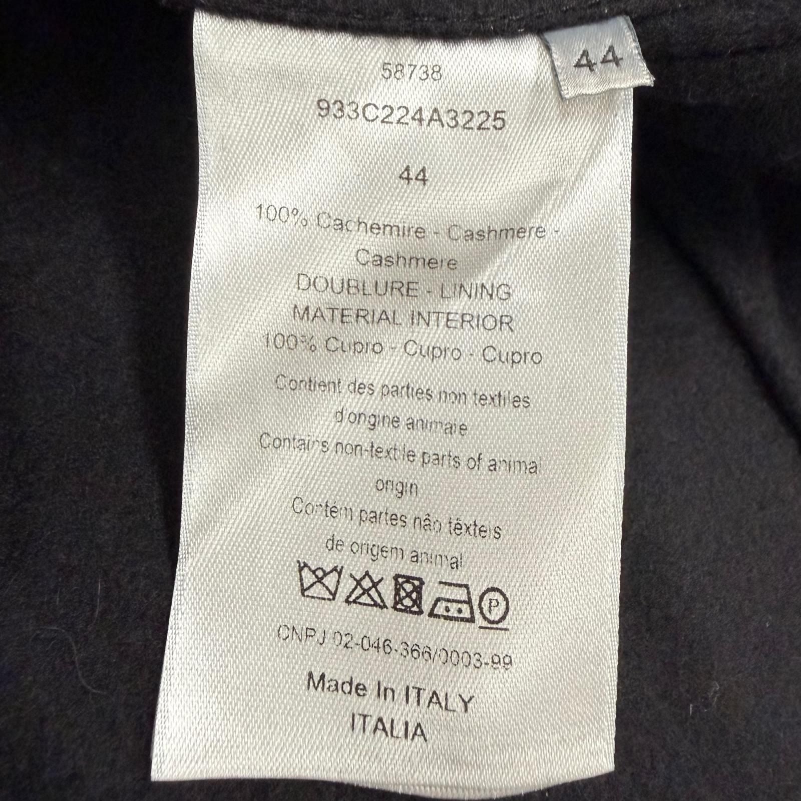 Dior Homme Cashmere Logo Button Single Jacket Tailored Black 44 — view 8