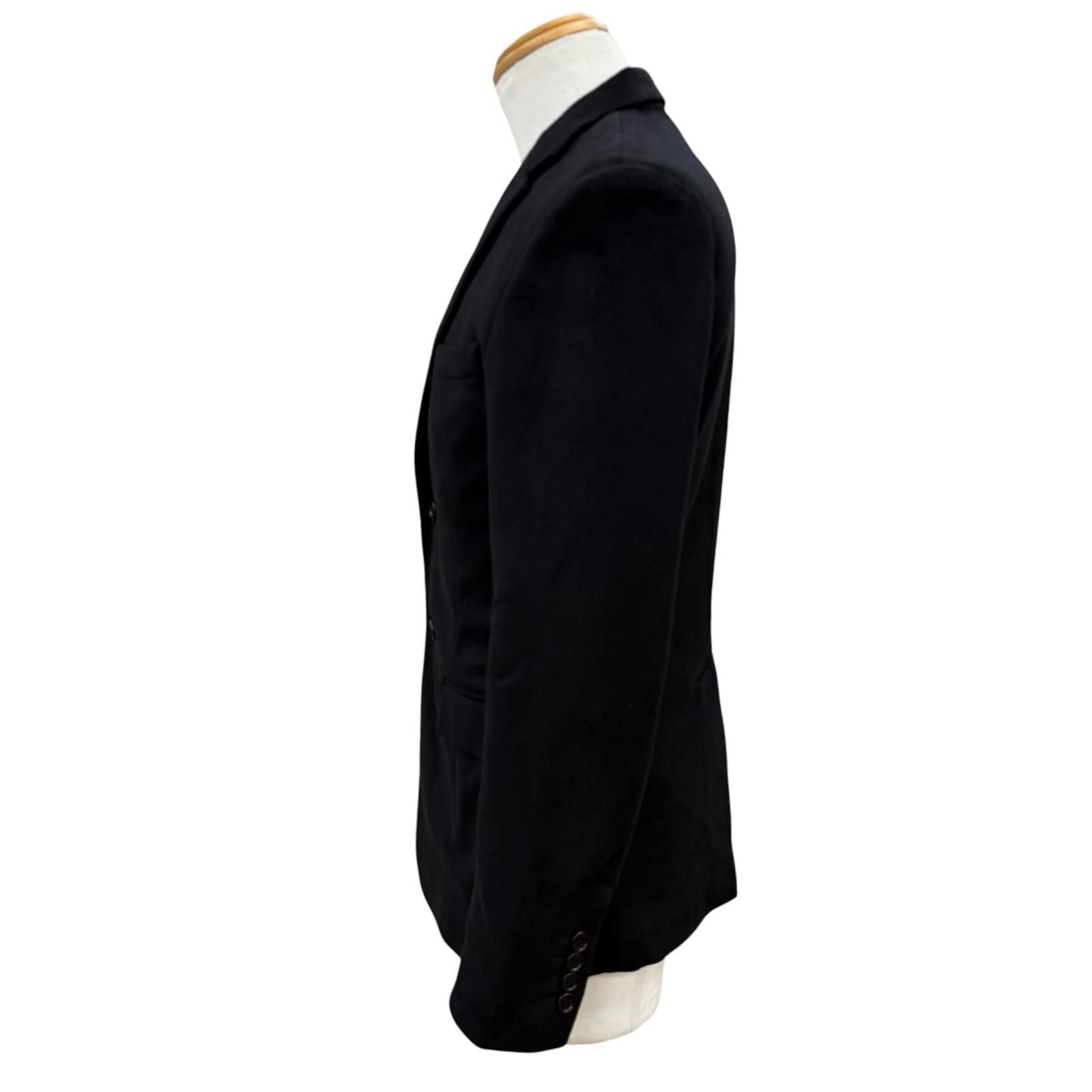 Dior Homme Cashmere Logo Button Single Jacket Tailored Black 44 — view 3