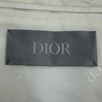 Dior Homme Silk 100% Logo Button Jacquard Single Jacket Tailored White 50 — view 7