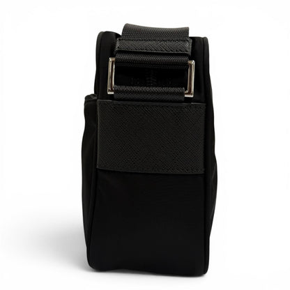 Prada Nylon Re-Nylon Triangle Logo Plate Shoulder Bag Black Silver — view 5