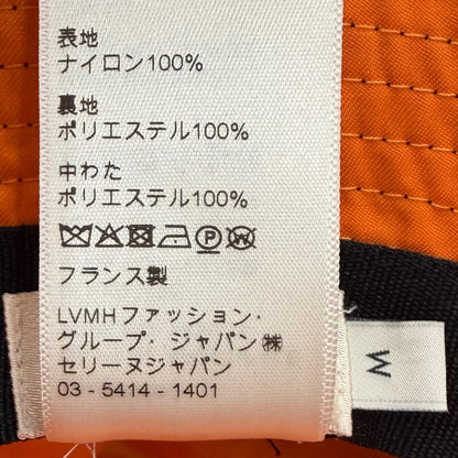 Celine Logo Print Quilted Batting Hat Bucket Hat Black Orange — view 9