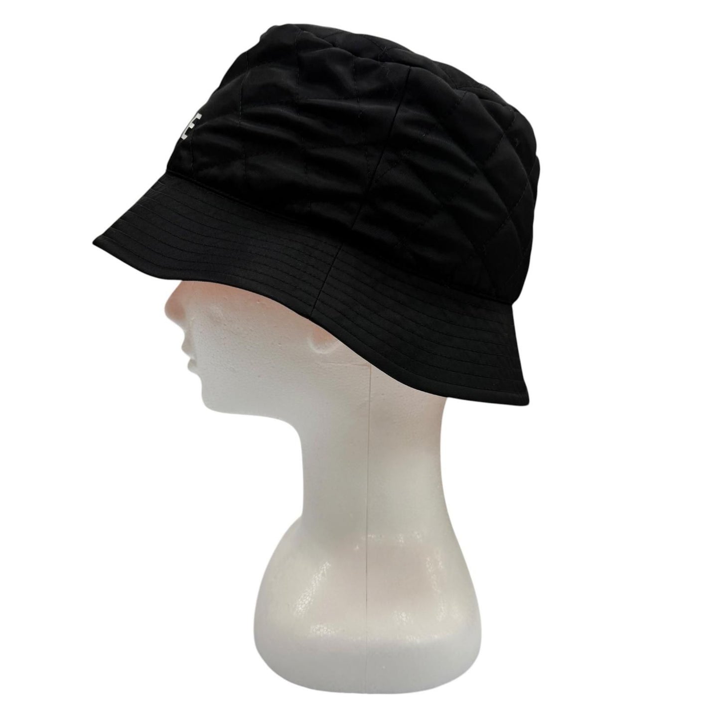 Celine Logo Print Quilted Batting Hat Bucket Hat Black Orange — view 2