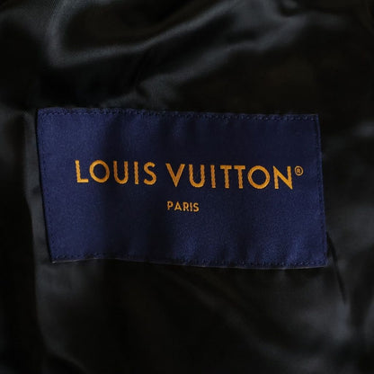 Louis Vuitton Print Leather Tee Jacket Varsity Jacket Black — view 6
