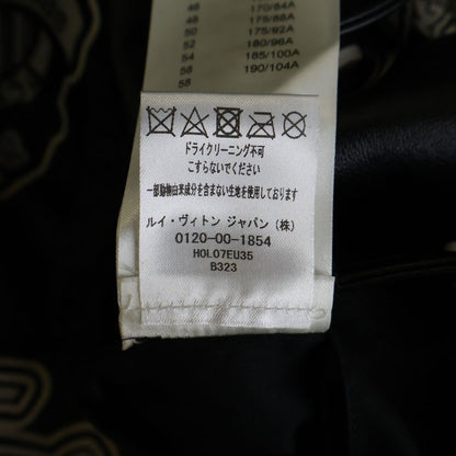 Louis Vuitton Print Leather Tee Jacket Varsity Jacket Black — view 8