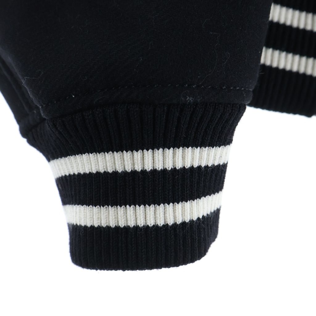 Louis Vuitton Print Leather Tee Jacket Varsity Jacket Black — view 5