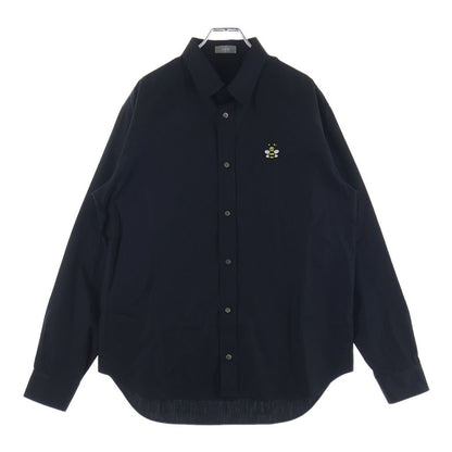 Dior Kaws Bee Embroidery Long Sleeve Dress Shirt Black