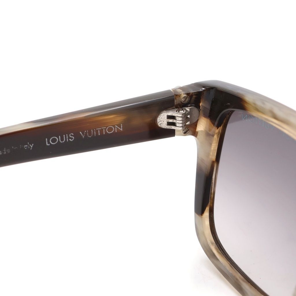 Louis Vuitton LV Glide Square Sunglasses Brown Friends ns bull Silver Eyewear — view 4