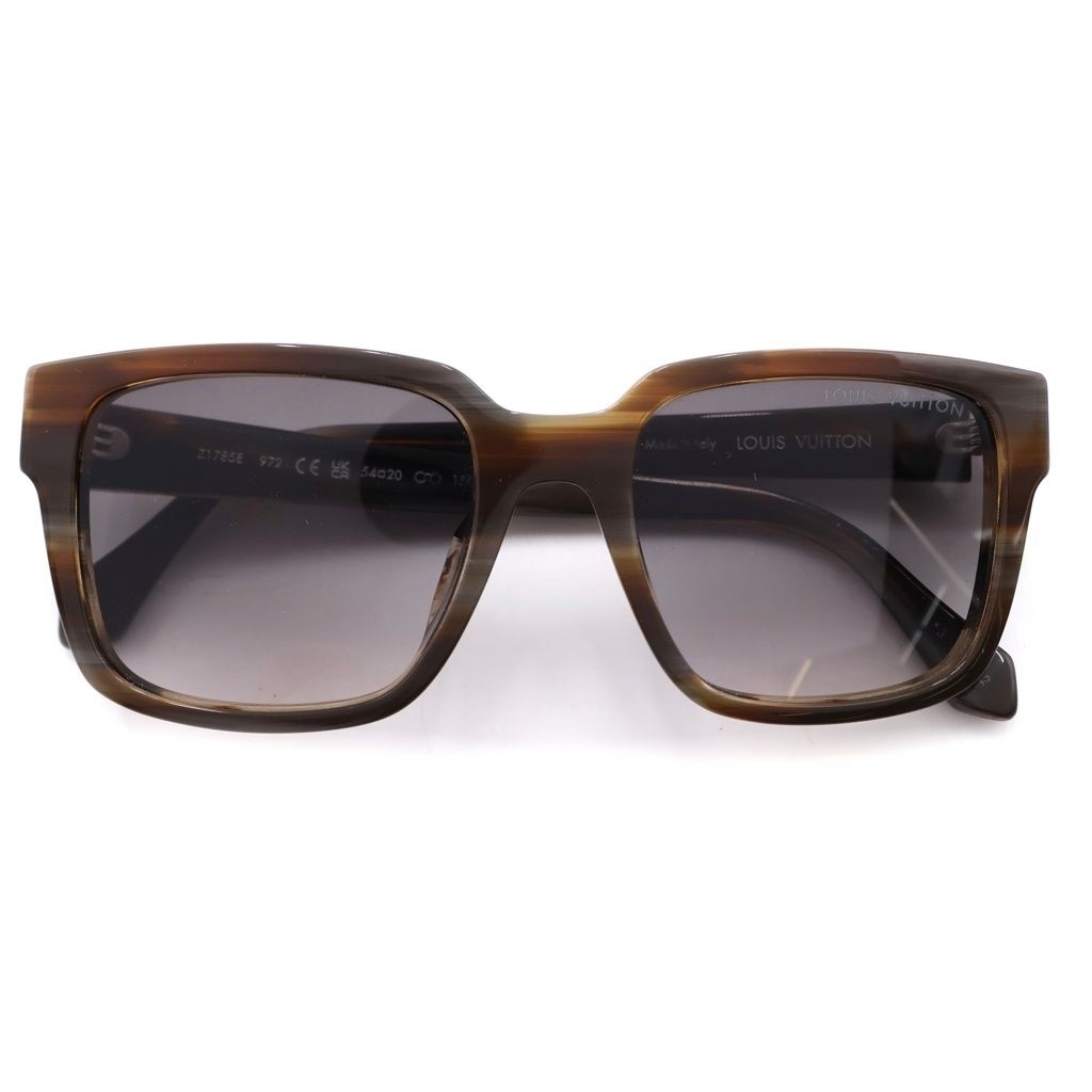 Louis Vuitton LV Glide Square Sunglasses Brown Friends ns bull Silver Eyewear
