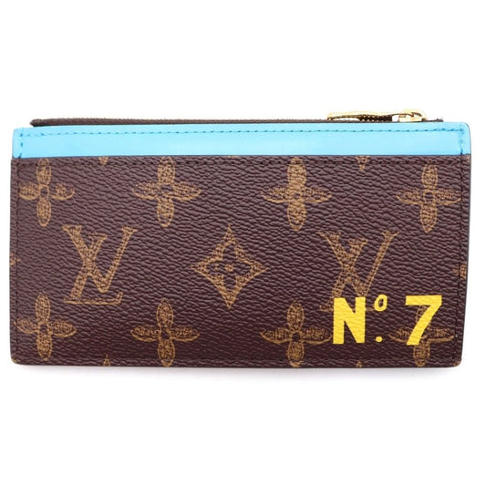 Louis Vuitton Monogram Coin Holder N°7 Va bro Fragmentke Card Case Brown Blue