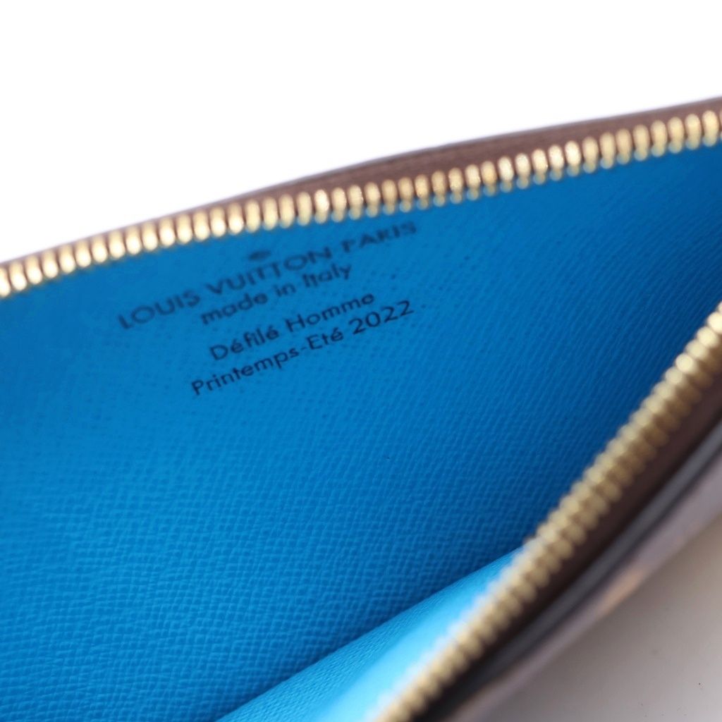 Louis Vuitton Monogram Coin Holder N°7 Va bro Fragmentke Card Case Brown Blue — view 5