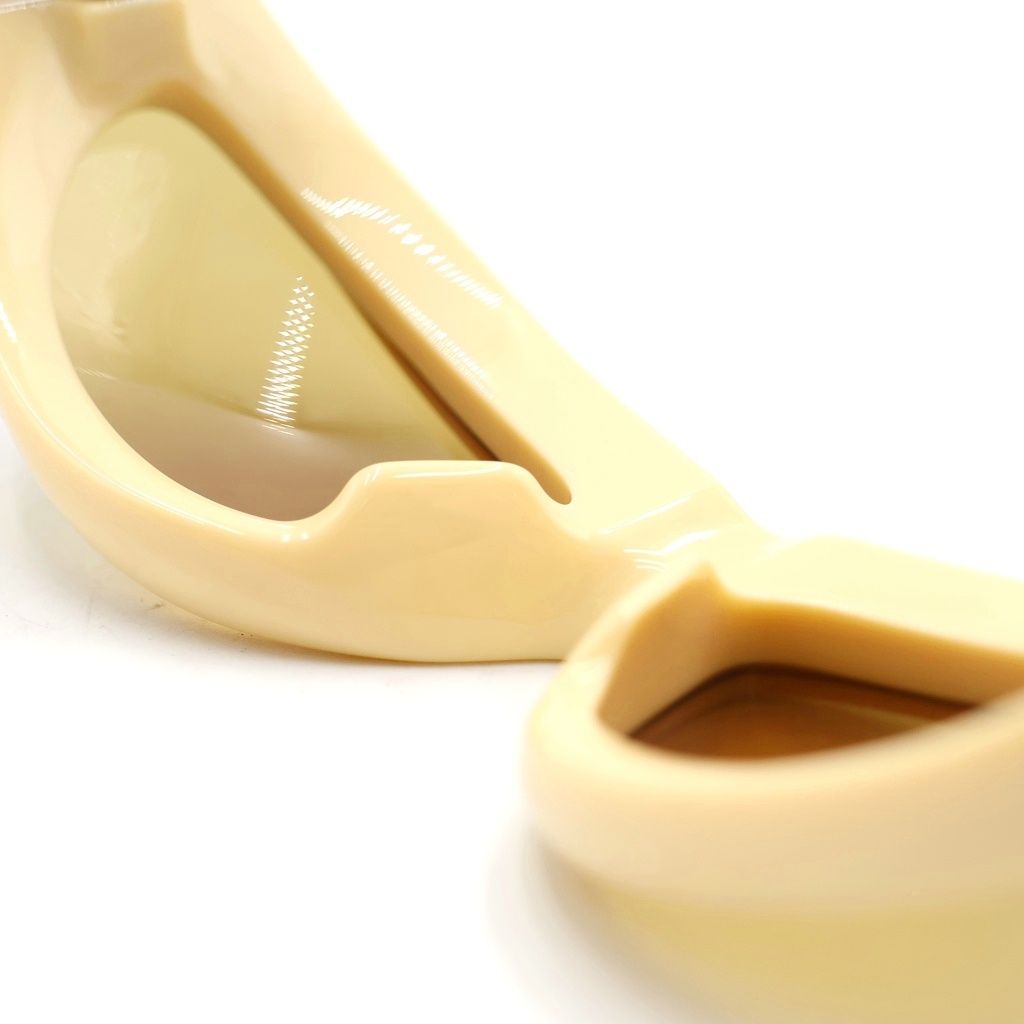 Bottega Veneta Kanji Round Injected Acete Sunglasses Eyewe Beige Eye Gold BV — view 5