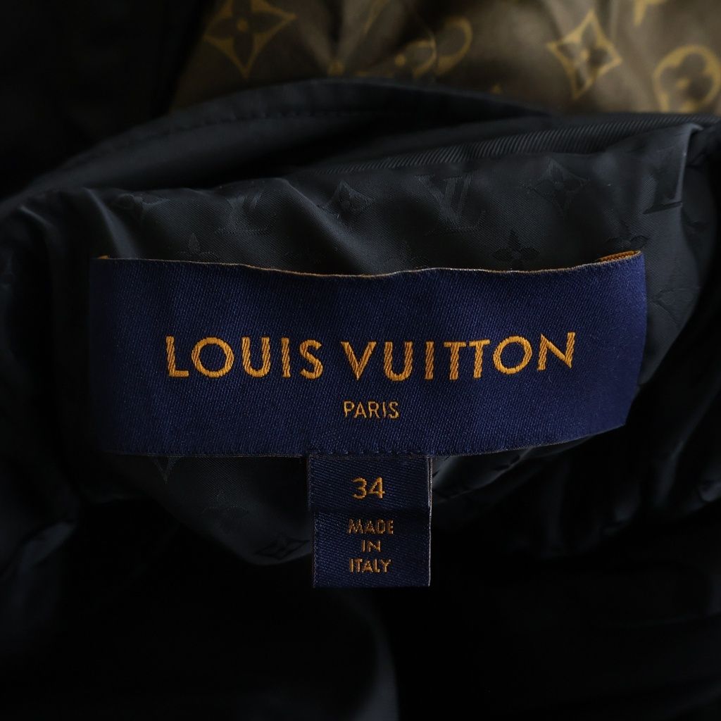 Louis Vuitton Monogram Lining Nylon Leather Patch per Dead Ohlin Coat Black — view 6
