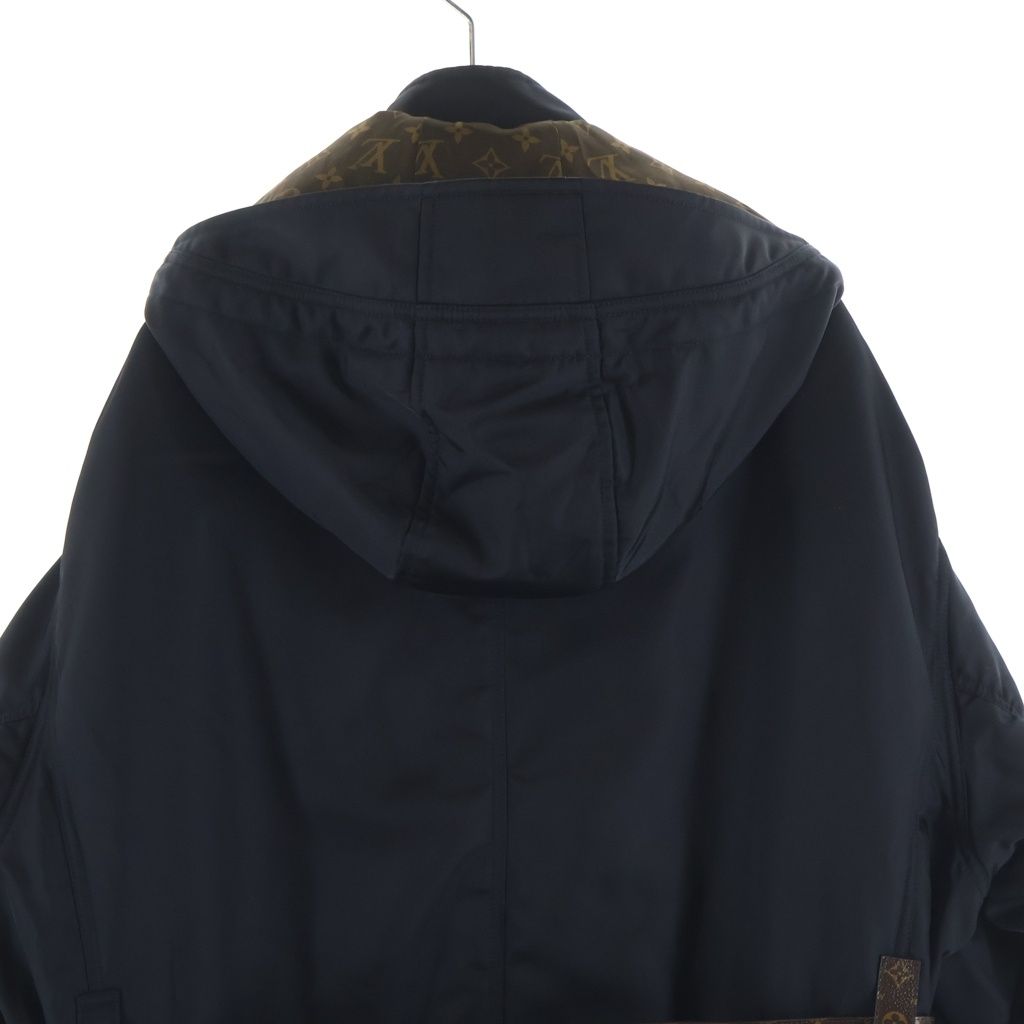 Louis Vuitton Monogram Lining Nylon Leather Patch per Dead Ohlin Coat Black — view 4